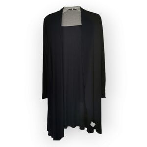 Navy Soft Surroundings long lightweight cardigan, M